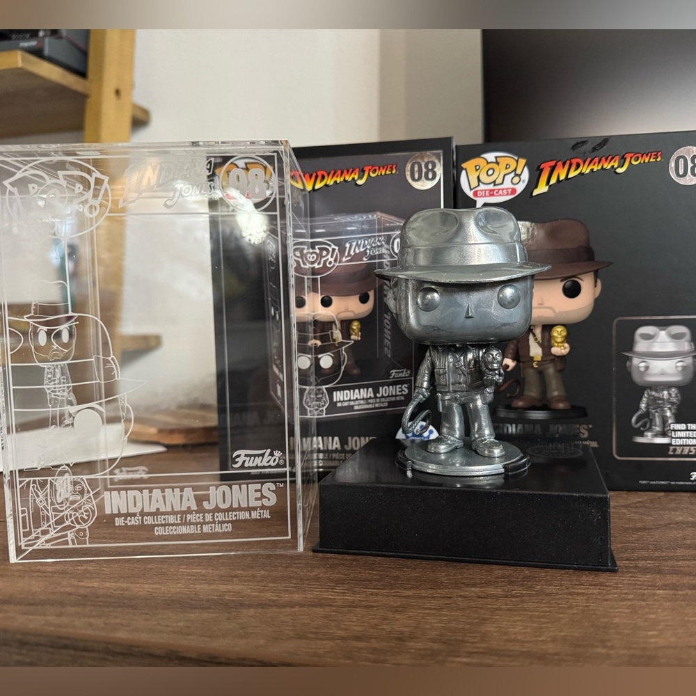 Indiana Jones Funko Pop Die-Cast Silver Chrome Chase #08
